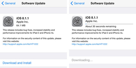 iOS 8.1.1 đang được cung cấp cho người dùng.